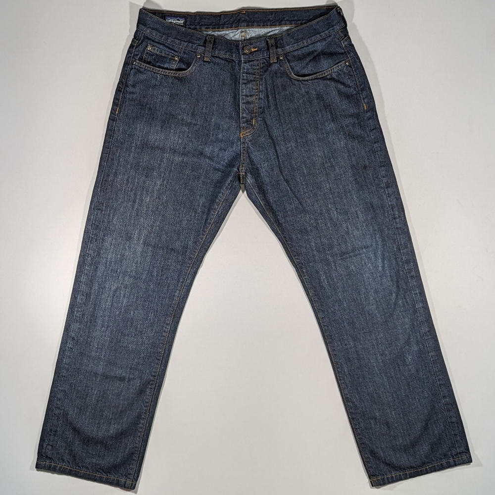 Patagonia Button Fly Organic Cotton Denim Jeans Blue Men's Size 34